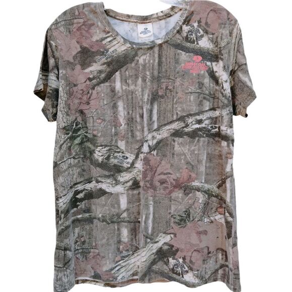 Mossy Oak Break Up Infinity Camo Tee Shirt Women's Size XL Short Sleeves - Picture 1 of 7